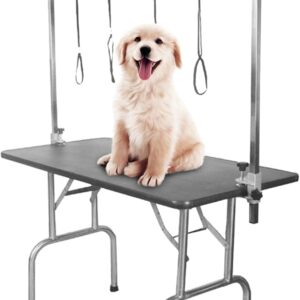 Adjustable Height Pet Grooming Table Clamp with Stainless Steel Arm