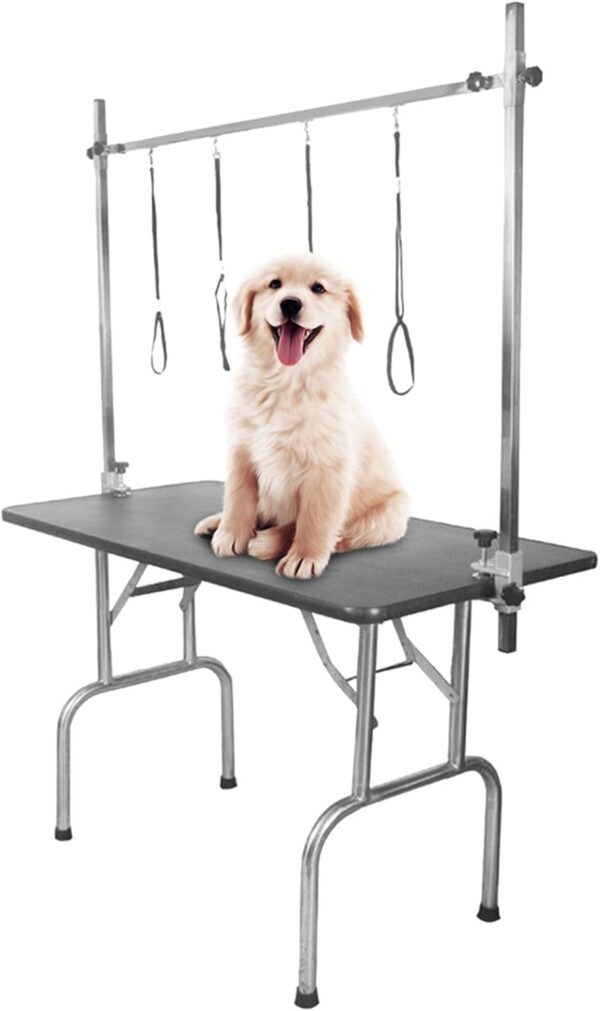 Adjustable Height Pet Grooming Table Clamp with Stainless Steel Arm